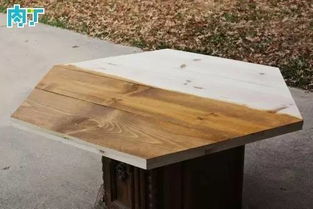 用木板铁架纯手工制作个性六边形餐桌的图解教程